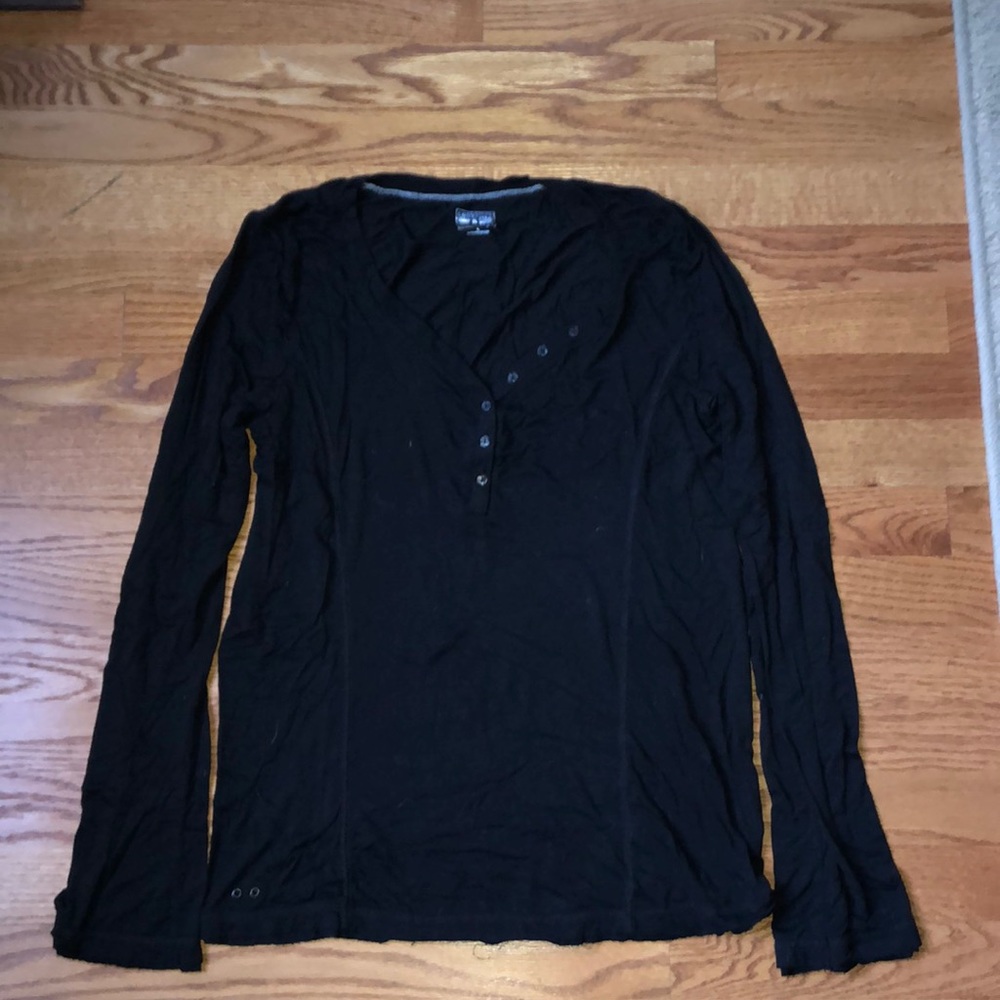 casual long sleeve black shirt